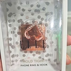 Elle phone ring & hook rose gold with rhinestones
